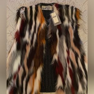 Colorful fur vest